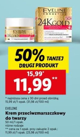 Lidl EVELINE Krem przeciwzmarszczkowy do twarzy 50ml oferta