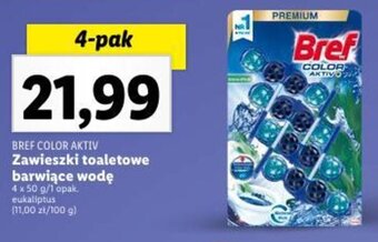 Lidl BREF COLOR AKTIV Zawieszki toaletowe barwiące wodę 4 x 50 g/1 opak. oferta