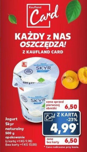 Kaufland Jogurt skyr naturalny oferta