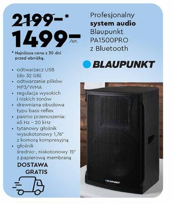 Biedronka System audio pa1500 pro oferta