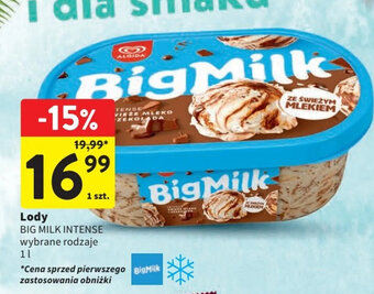 Intermarche Lody BIG MILK INTENSE 1l oferta