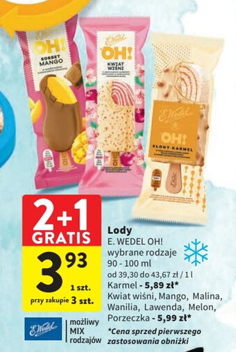 Intermarche Lody E. WEDEL OH! 90-100ml oferta