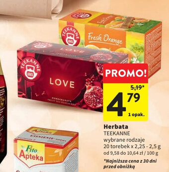 Intermarche Herbata TEEKANNE 20 torebek x 2,25-2,5 g oferta
