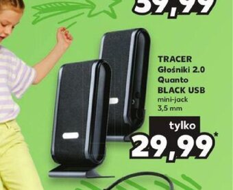 Kaufland TRACER Głośniki 2.0 Quanto BLACK USB mini-jack 3,5 mm oferta