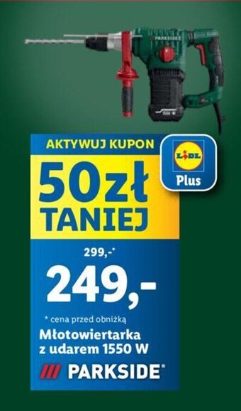 Lidl Parkside Młotowiertarka z udarem 1550 W oferta