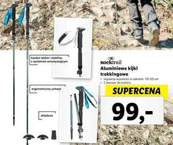 Lidl Rocktrail Aluminiowe kijki trekkingowe regulacja wysokości w zakresie: 110-125 cm 2 zestawy do wyboru oferta
