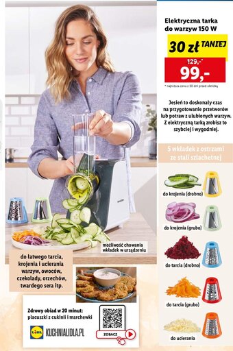 Lidl Elektryczna tarka do warzyw 150W oferta