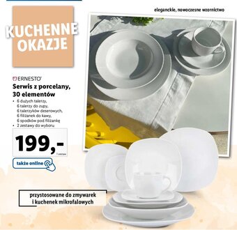 Lidl ERNESTOⓇ Serwis z porcelany, 30 30 elementów oferta