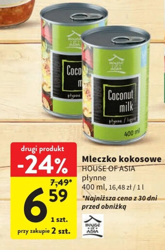 Intermarche Mleczko kokosowe HOUSE OF ASIA 400ml oferta