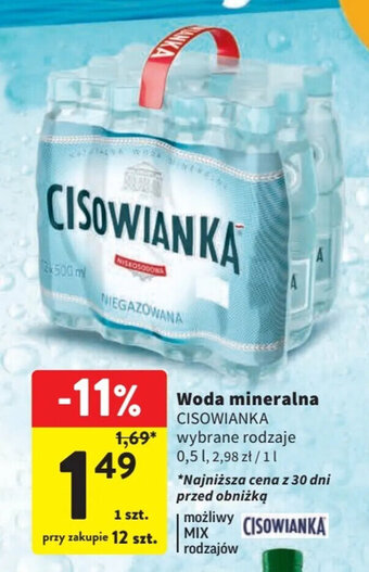Intermarche Woda mineralna CISOWIANKA 0,5l oferta