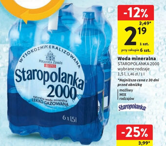 Intermarche woda mineralna STAROPOLANKA 2000 1,5 l oferta