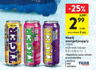 Intermarche Napój energetyzujący TIGER wybrane rodzaje 0,5 l oferta