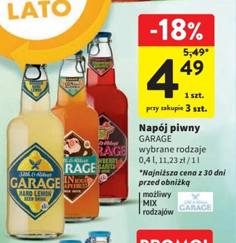 Intermarche Napój piwny GARAGE RAGE wybrane rodzaje 0,4 l oferta