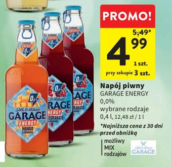 Intermarche Napój piwny GARAGE ENERGY 0,0% 0,4l oferta