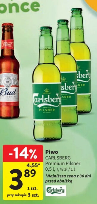 Intermarche Piwo CARLSBERG Premium Pilsner 0,5l oferta