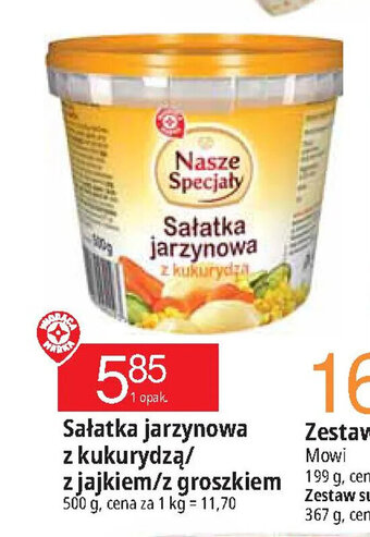 E.Leclerc Nasze Specjały Sałatka jarzynowa z z kukurydza/ z jajkiem/ z groszkiem 500g oferta