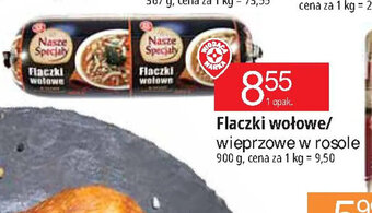 E.Leclerc Nasze Speciały Flaczki wołowe/ wieprzowe w rosole 900 g oferta