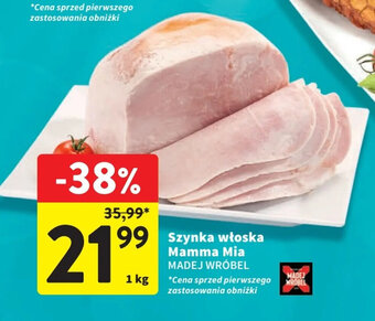 Intermarche Szynka włoska Mamma Mia MADEJ WRÓBEL 1kg oferta