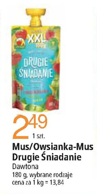 E.Leclerc Mus/Owsianka-Mus Drugie Śniadanie 180 g oferta