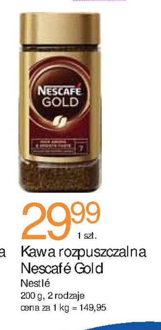 E.Leclerc Kawa rozpuszczalna Nescafé Gold 200 g oferta