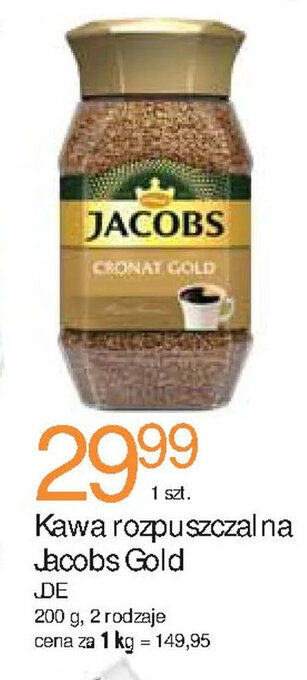 E.Leclerc Kawa rozpuszczalna Jacobs Gold 200 g oferta