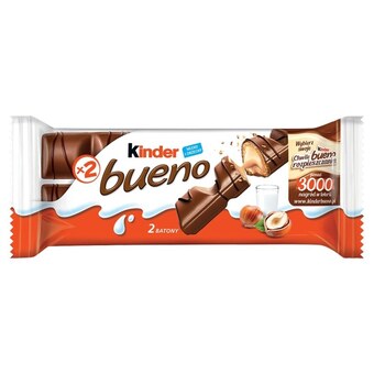Dealz Kinder bueno wafel w mlecznej czekoladzie wypełniony mleczno-orzechowym nadzieniem 43 g (2 sztuki) oferta