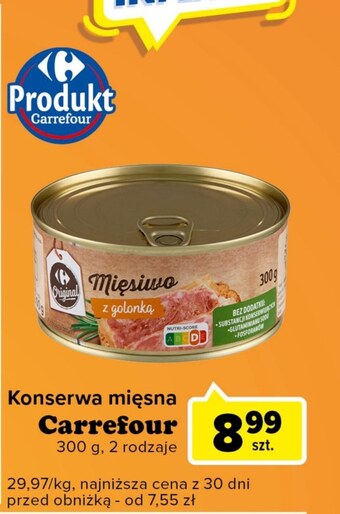 Carrefour Express Konserwa mięsna carrefour oferta