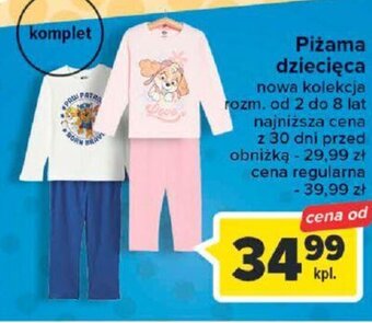 Carrefour Piżama dziecięca oferta