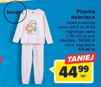 Carrefour Piżama dziecięca oferta