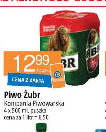 E.Leclerc Piwo Żubr 4 x 500 ml oferta