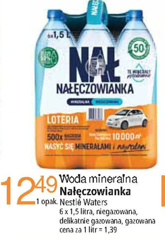 E.Leclerc Woda mineralna Nałęczowianka 6 x 1,5 l oferta