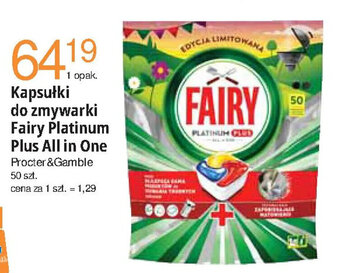 E.Leclerc Kapsułki do zmywarki Fairy Platinum Plus All in One 50 szt. oferta