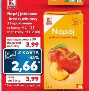 Kaufland Napój jabłko- brzoskwinia oferta