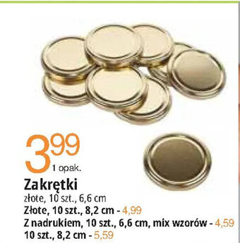 E.Leclerc Zakrętki złote, 10 szt., 6,6 cm oferta