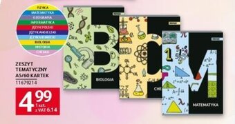 Selgros ZESZYT TEMATYCZNY A5/60 KARTEK oferta