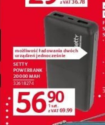 Selgros SETTY POWERBANK 20000 MAH oferta