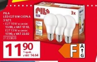 Selgros PILA LED E27 8W CIEPŁA 3 SZT. oferta