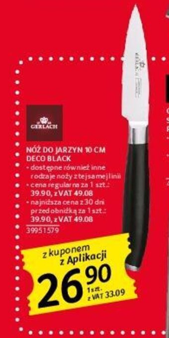 Selgros NÓŻ DO JARZYN 10 CM DECO BLACK oferta