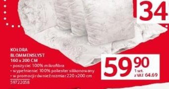 Selgros KOŁDRA BLOMMENSLYST 160 x 200 CM oferta