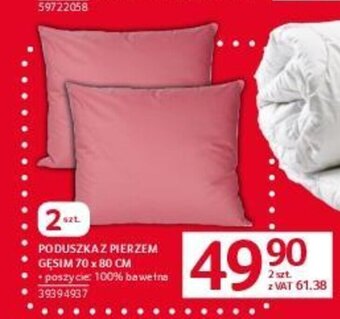 Selgros PODUSZKA Z PIERZEM GĘSIM 70 x 80 CM oferta