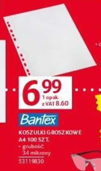 KOSZULKI GROSZKOWE A4 100 SZT.