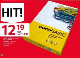 Selgros PAPIER KSERO A4 BASIC 500 ARKUSZY oferta