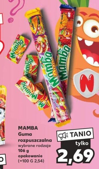 Kaufland MAMBA Guma rozpuszczalna 106 g oferta