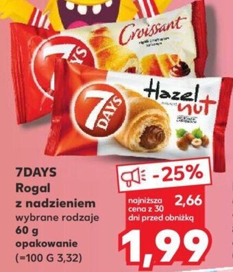 Kaufland 7DAYS Rogal z nadzieniem 60 g oferta