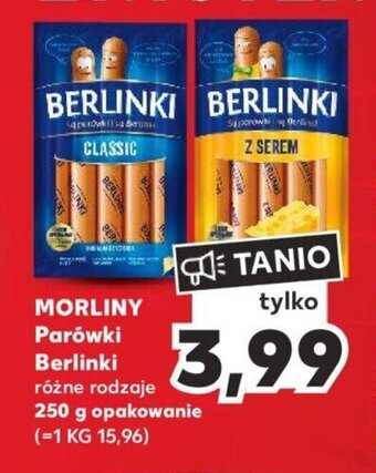 Kaufland MORLINY Parówki Berlinki 250 g oferta