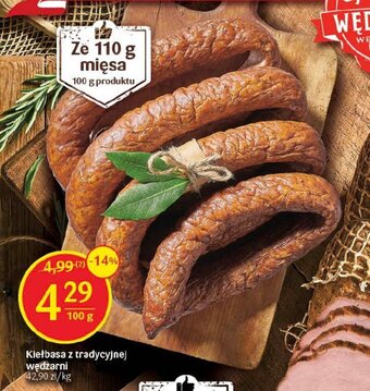 Delikatesy Centrum Kiełbasa z tradycyjnej wędzarni 100 g oferta