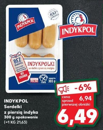 Kaufland INDYKPOL Serdelki z piersią indyka 300 g oferta