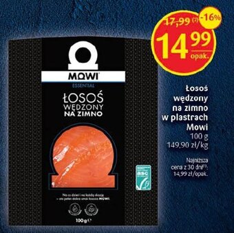 Delikatesy Centrum Łosoś wędzony na zimno w plastrach Mowi 100g oferta