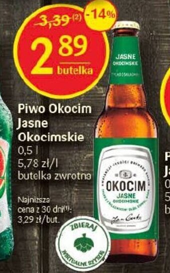 Delikatesy Centrum Piwo Okocim Jasne Okocimskie 0,5 l oferta