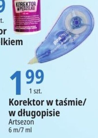 E.Leclerc Korektor w taśmie/ w długopisie Artsezon 6 m/7 ml oferta